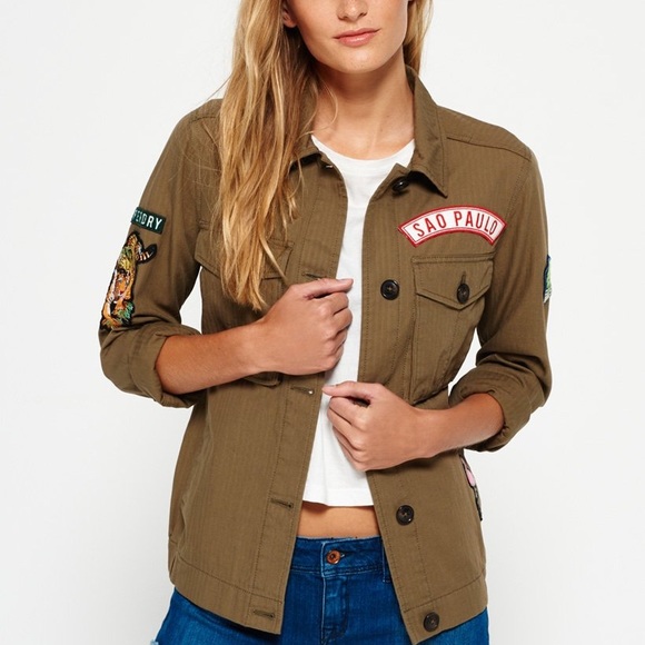 Superdry Jackets & Blazers - NWOT Superdry rookie patch military jacket
